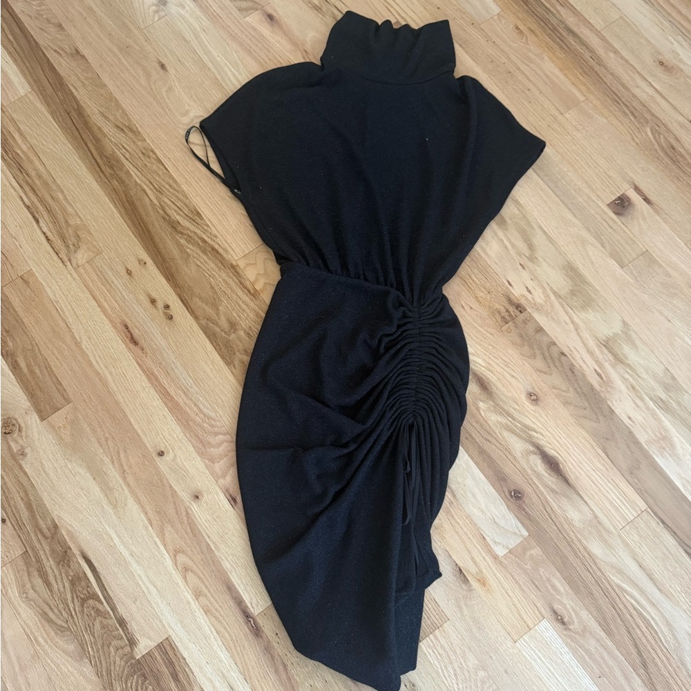 Black Halo Asymmetrical Black Dress